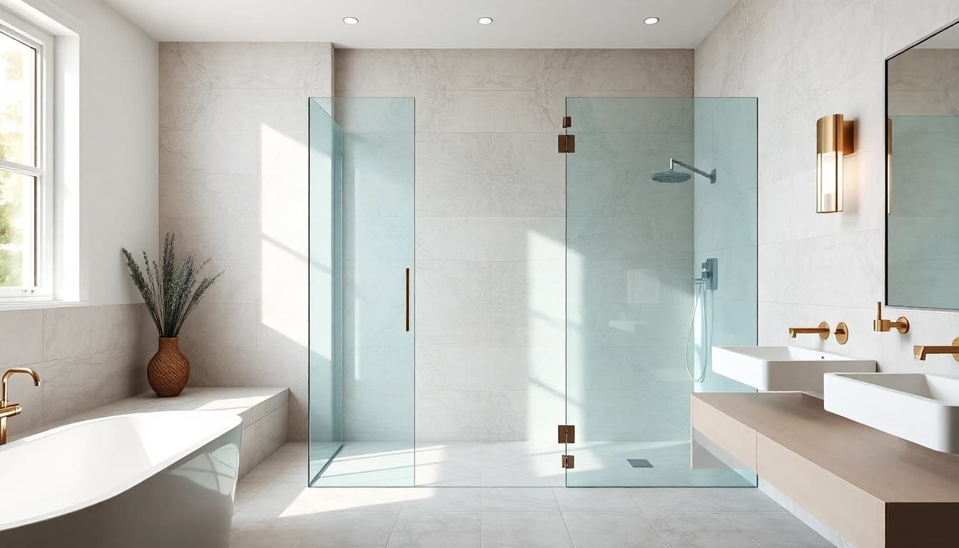 Elegant showers Australia showcased in a modern bathroom with luxurious details and bright lighting.
