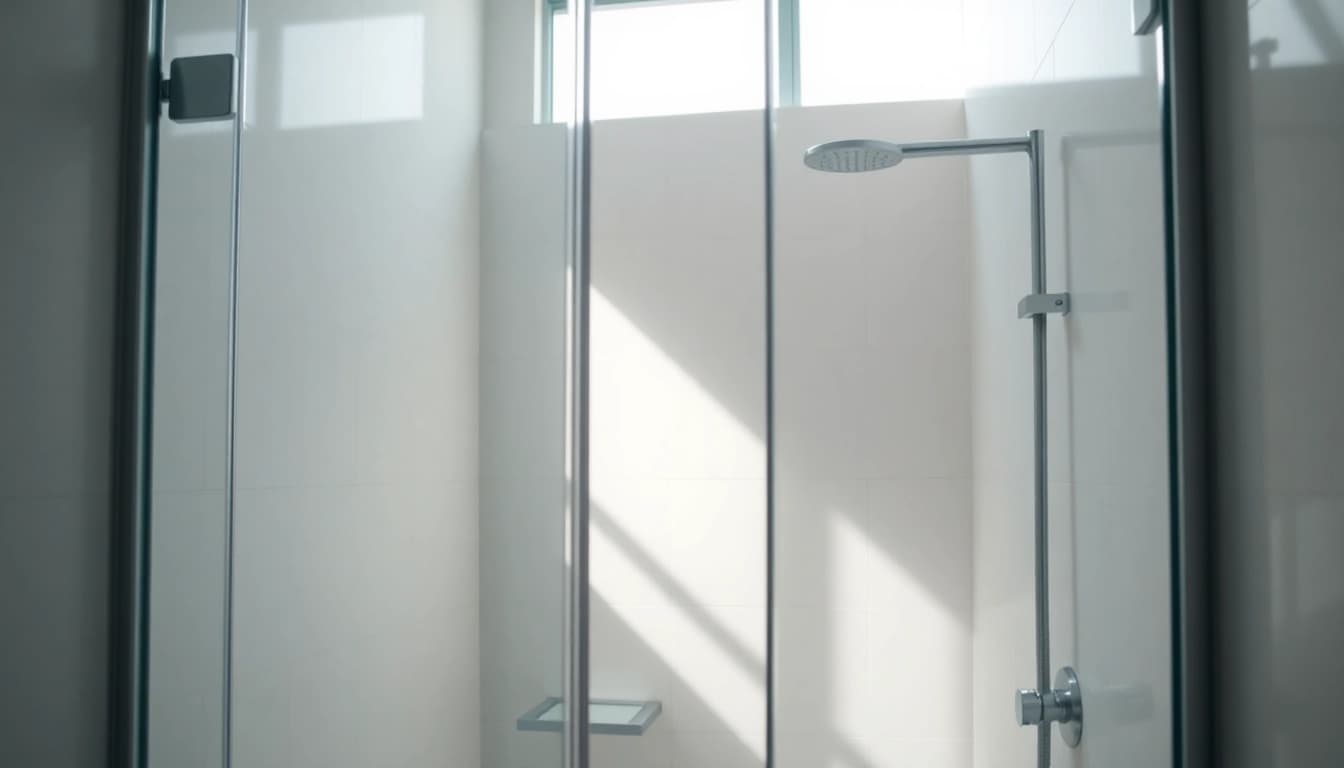 Admire douches à l'italienne with sleek glass panels and elegant tile designs.