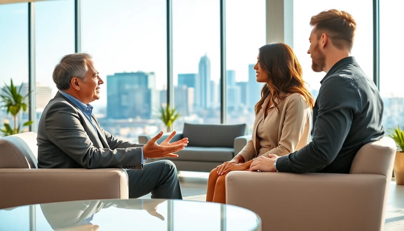 Engaging discussion at an independent wealth management firm San Antonio showcasing financial advisor expertise.