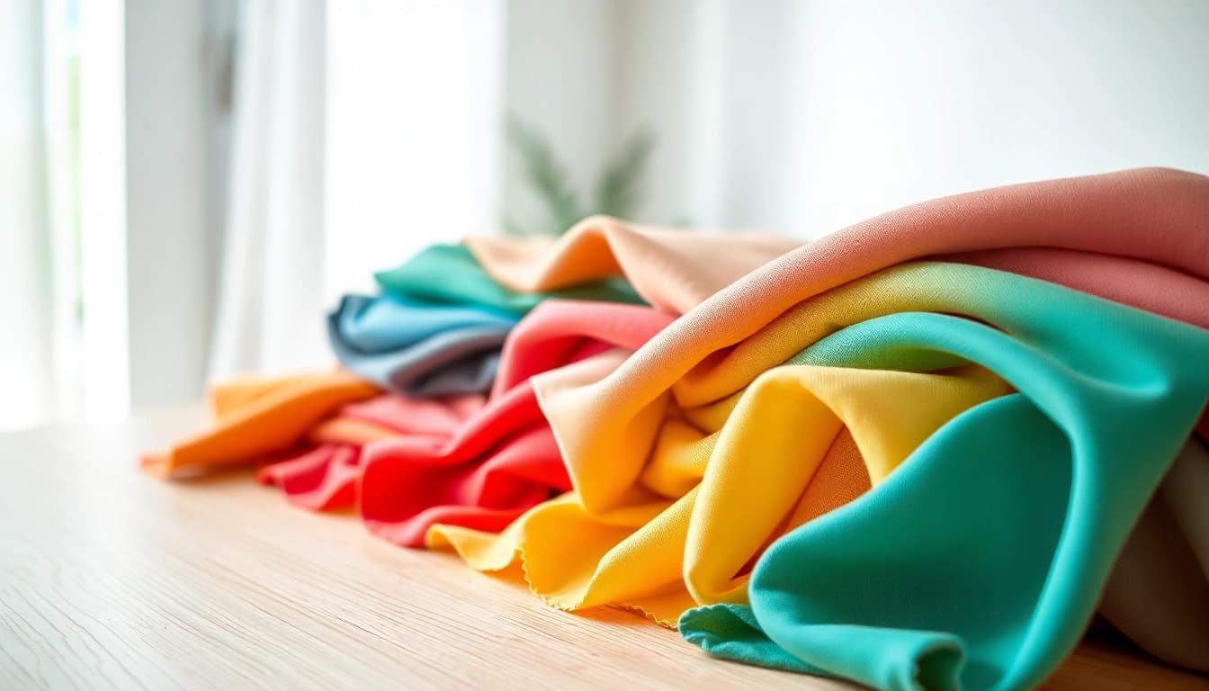 Bekijk dames stoffen online, kleurrijke en textuurvolle stoffen prachtig gepresenteerd.