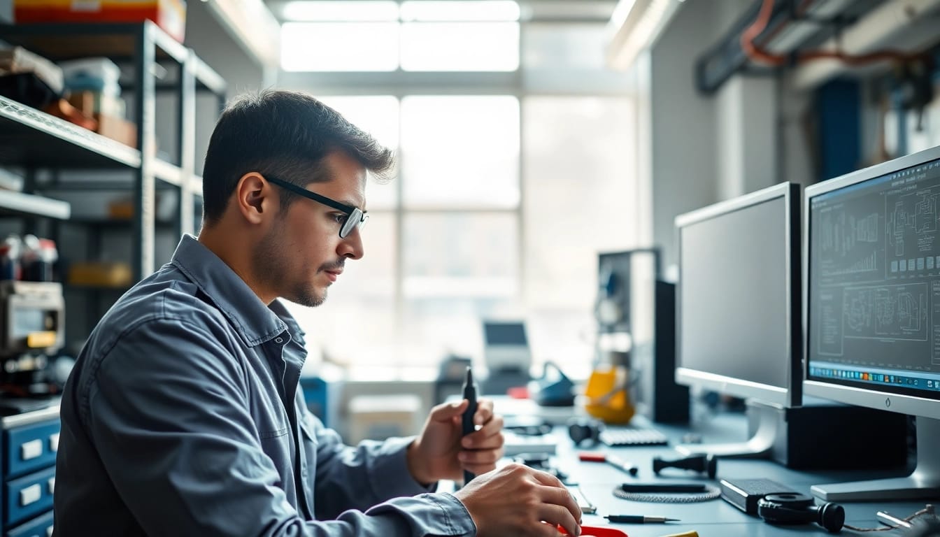 Explore if Pretzel works with my repair shop or contractor in a bright, professional environment.