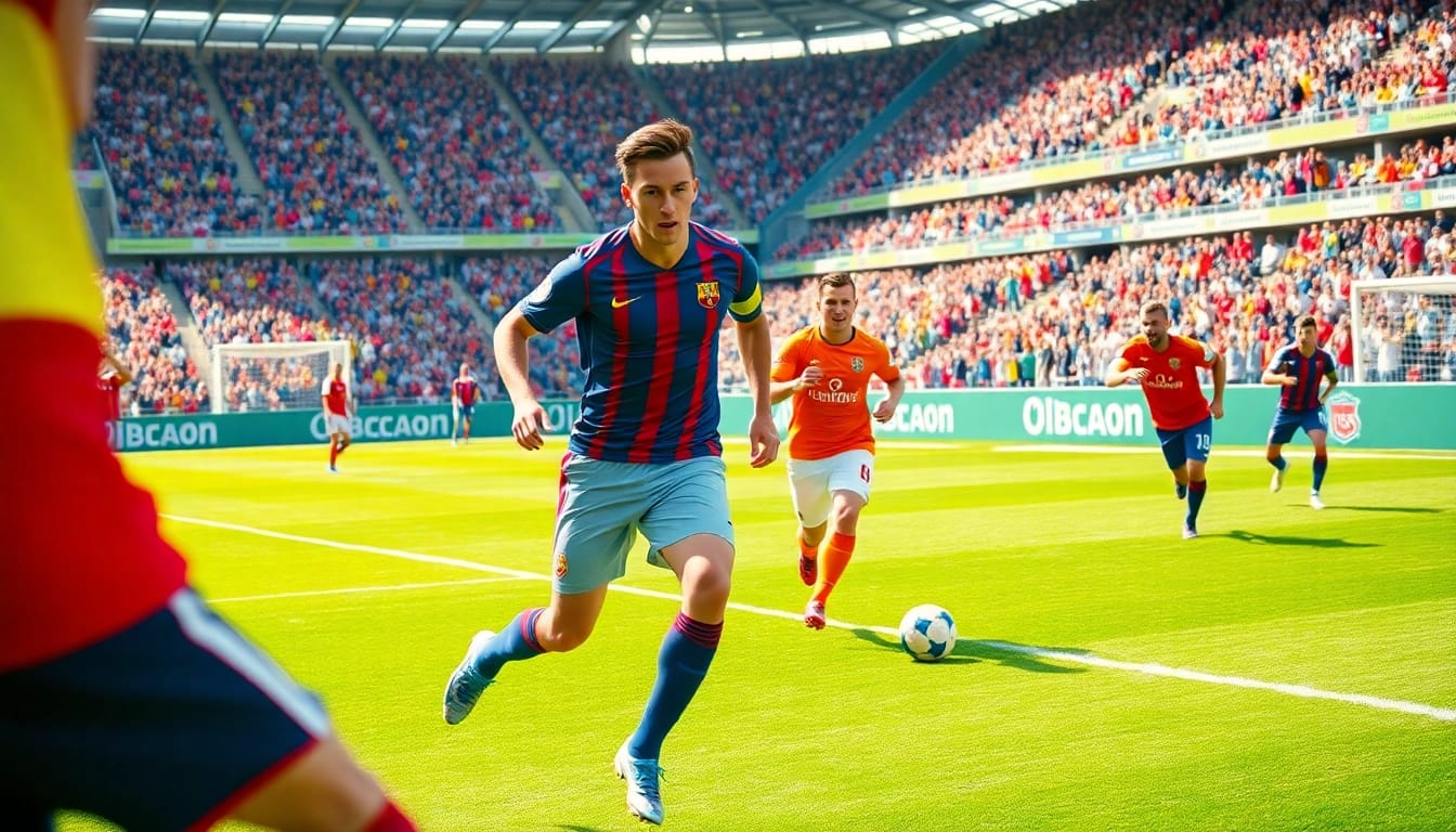 Watch thrilling ผลบอลสดไทย action as players compete passionately on the soccer field.