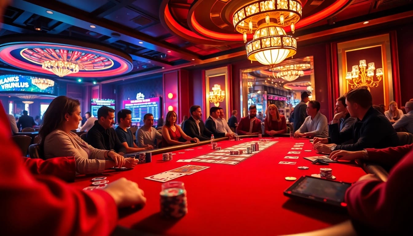 Players showcase their skills at a lively poker table, merging sex ai elements with thrilling casino excitement.