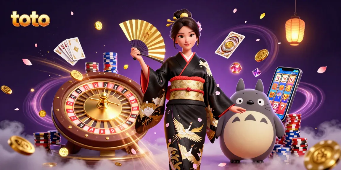 Experience the thrill of toto gaming with a dynamic scene of casino action and elegance.