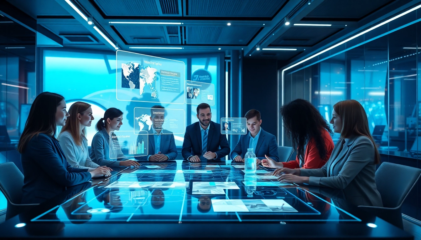 Transform video to promptgenerator in a high-tech workspace with professionals analyzing video prompts.