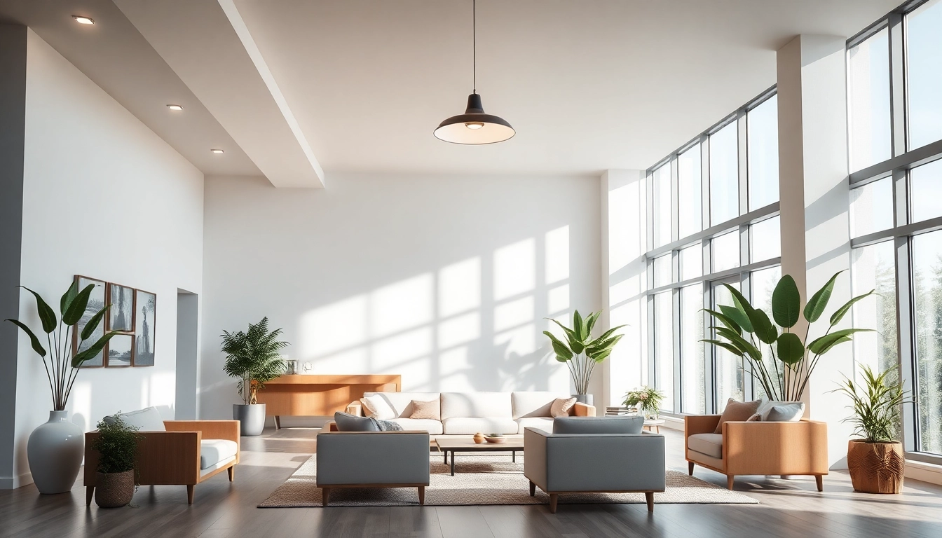 Sleek Illumination design featuring modern fixtures enhancing a warm interior space.