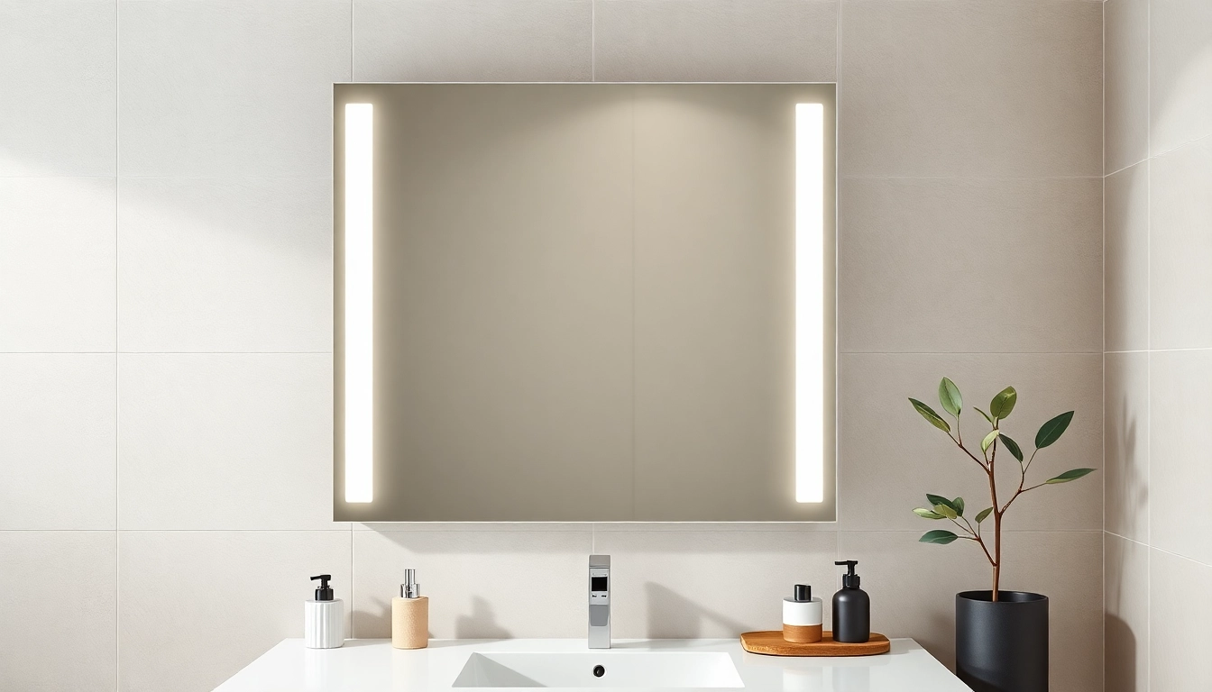 Enhance your space with a stunning mirror light mirror featuring soft LED lighting.