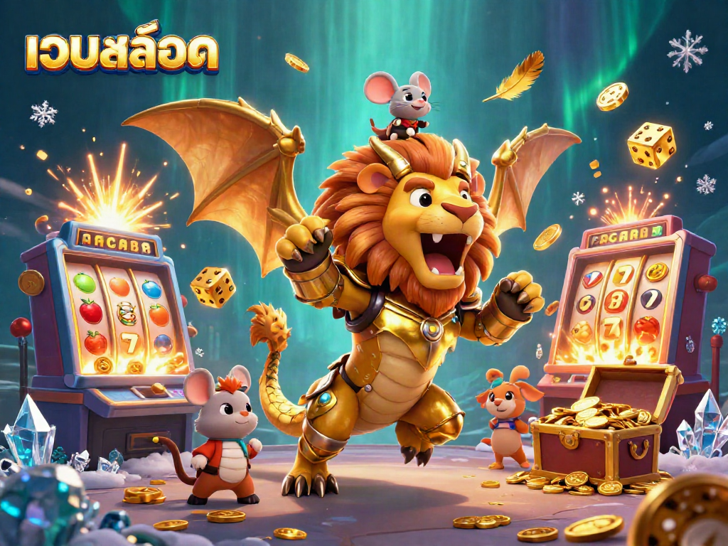 Experience exciting เว็บสล็อต action with a golden chimera and thrilling jackpot elements!