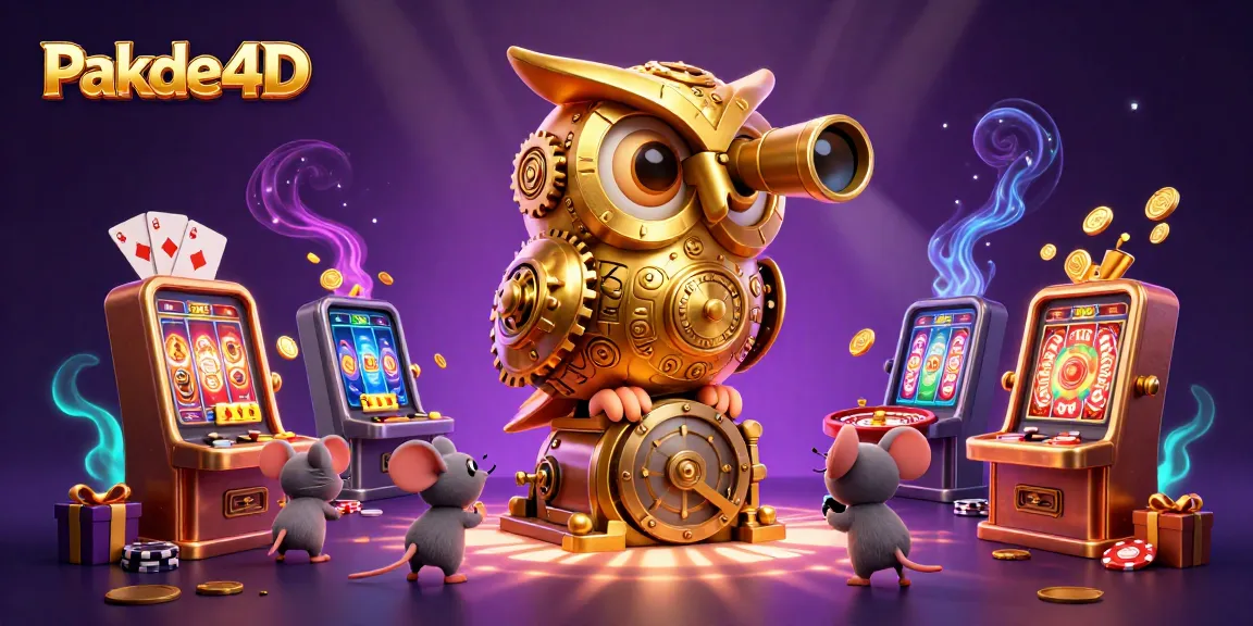 Experience thrilling wins at Pakde4D with a golden owl presiding over jackpot delights and casino action.