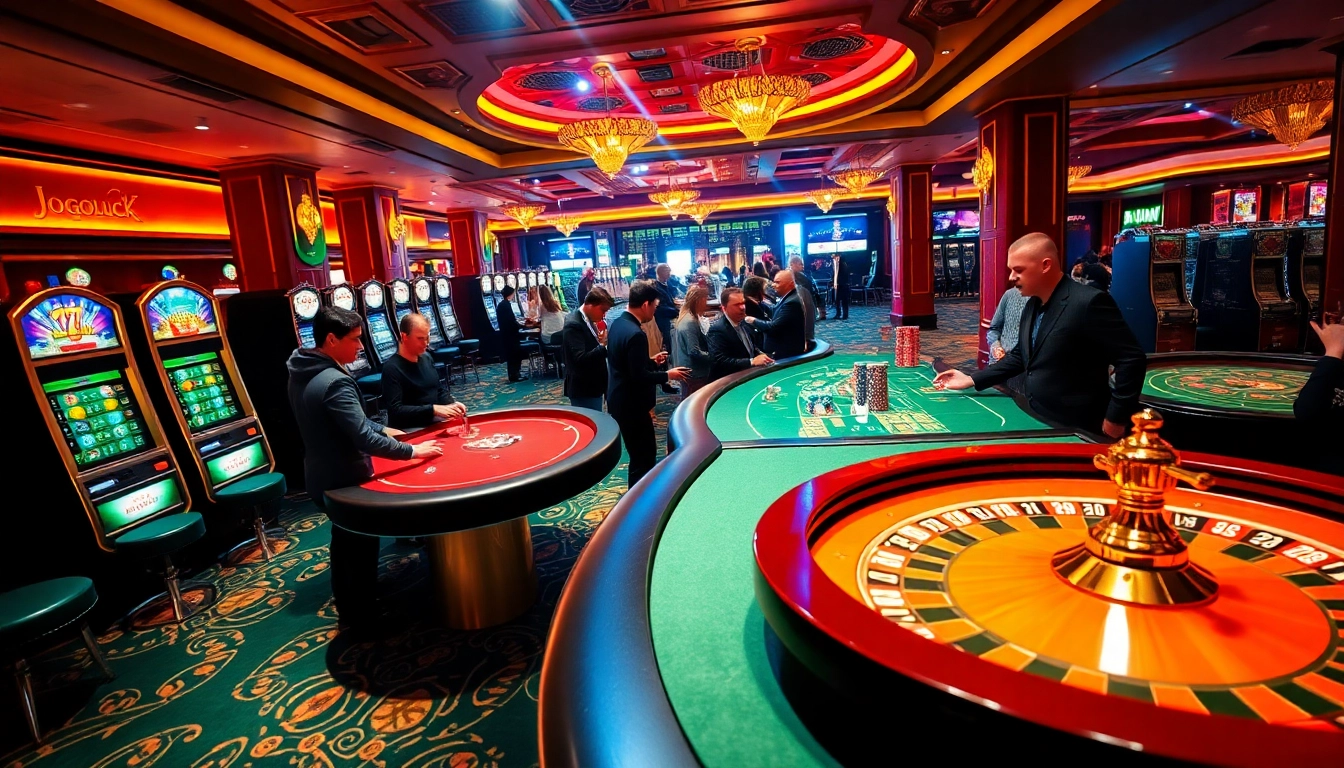 Experience the thrill of winning at Jogoluck's vibrant casino floor filled with engaging games.