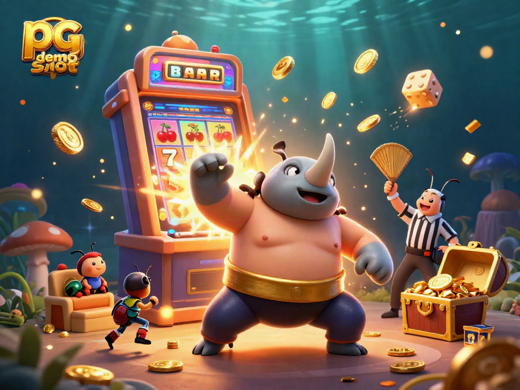 Experience the pg demo slot action with soaring coins and vibrant casino elements in this dynamic illustration.