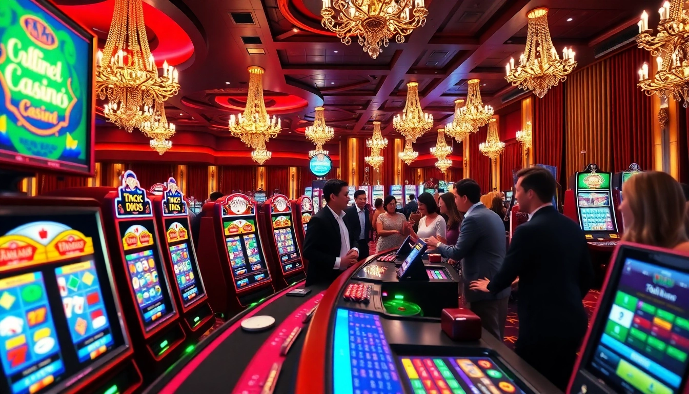 Menang banyak di toto slot gacor dengan suasana kasino yang mengasyikkan dan pencahayaan yang cerah.
