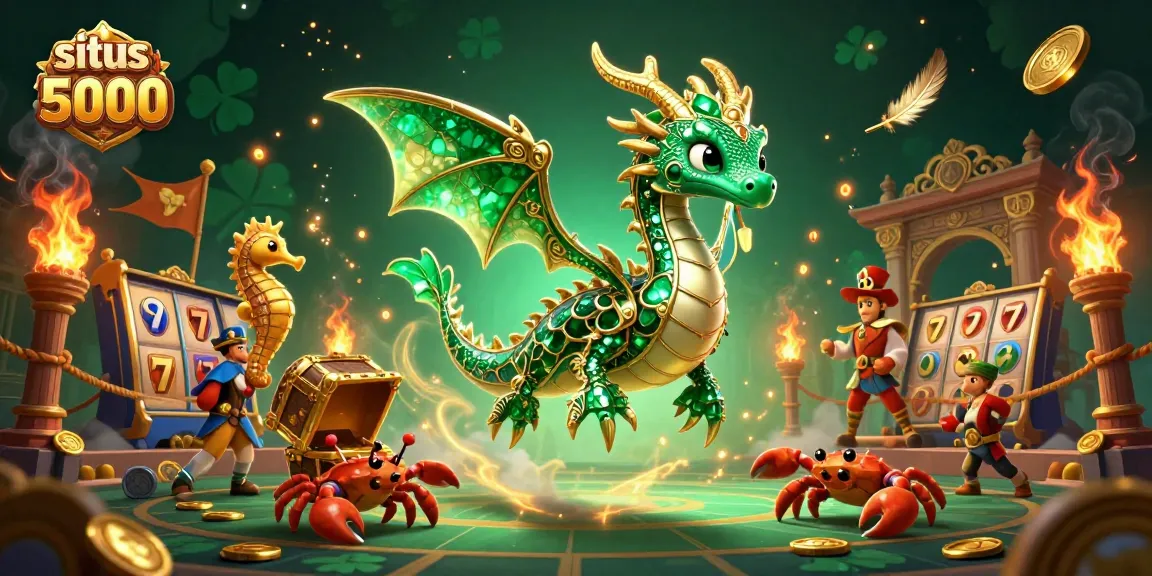 Win thrilling jackpots on situs deposit 5000 with a captivating emerald sea dragon scene.