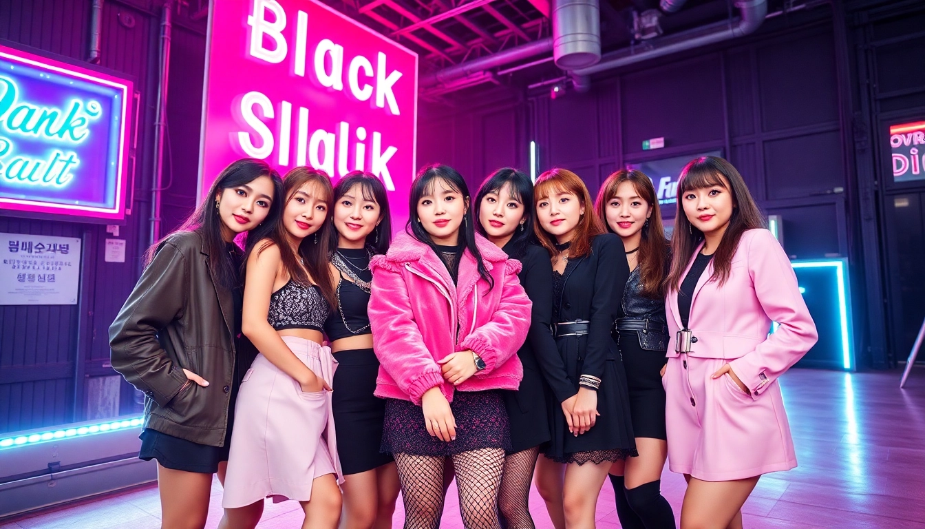 blackpink members showcasing their iconic styles and vibrant energy in a dynamic setting.