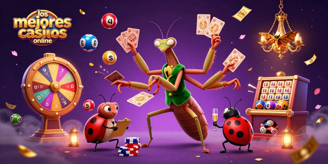 Los mejores casinos online: Disfruta de un vibrante juego con loterías y símbolos de casino.