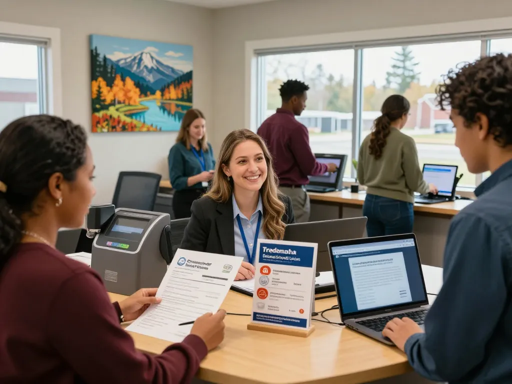 Engaging scene at Trademark Federal Credit Union showcasing personalized banking options at Augusta Federal credit union with friendly staff and members.