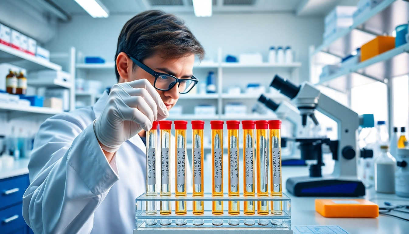 Analyze NAD+ samples in a modern lab with researchers and scientific equipment.