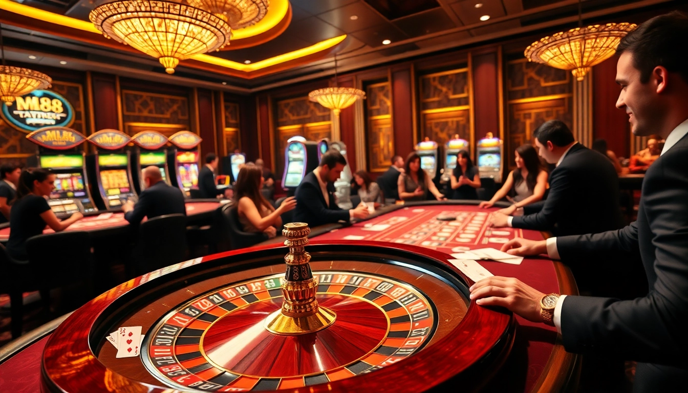 Experience the excitement of MM 88 with vibrant casino tables and thrilling games.