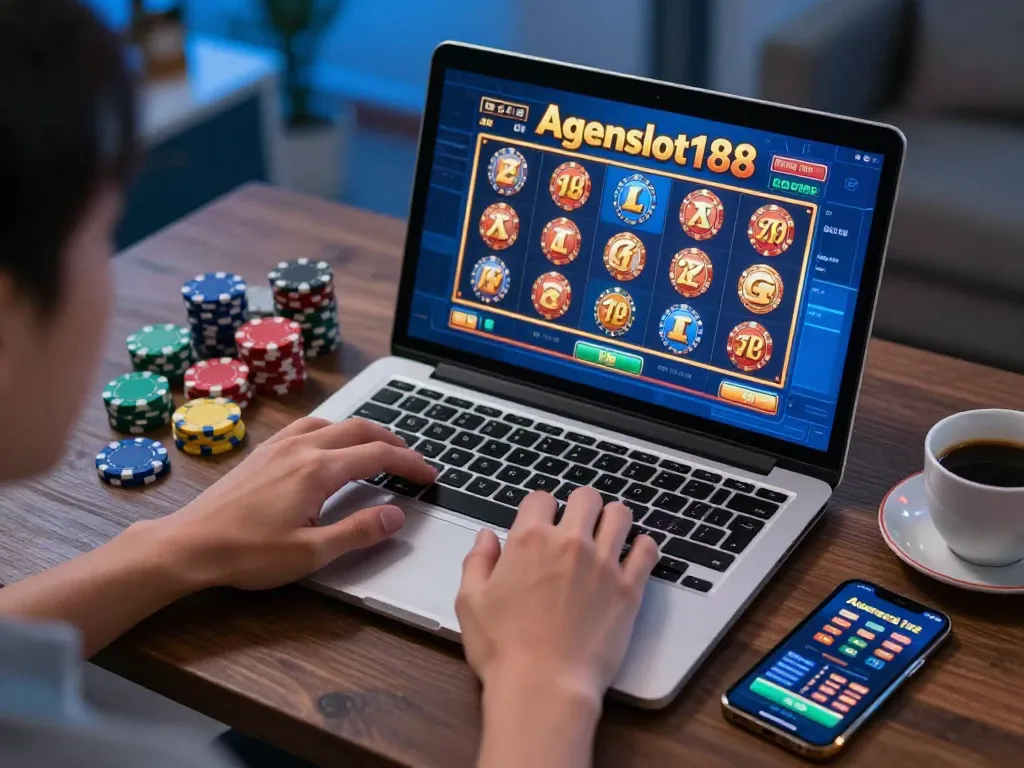 Engaging gaming action on agenslot188, showcasing strategic betting at home