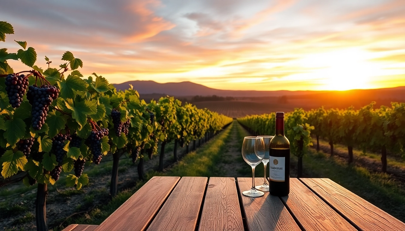 Guests enjoying wine at wineries in Clarksburg amid lush vineyard scenery