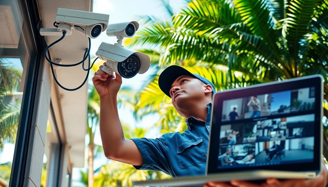 Instalación de cámaras HD en Guanacaste por un técnico de empresa de seguridad