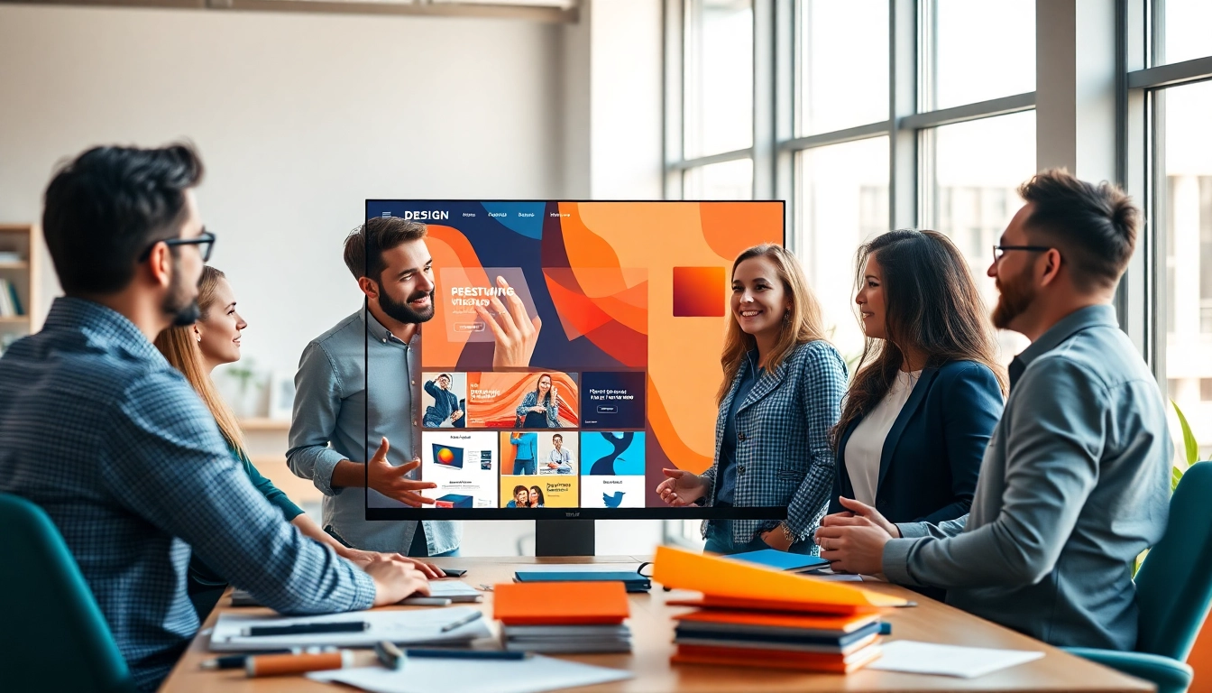 Webflow Agentur im kreativen Prozess zur Gestaltung moderner Webseiten mit einem dynamischen Team.