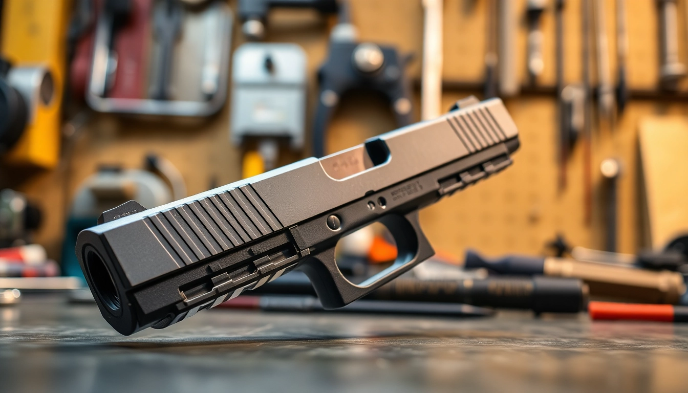 Showcase the Glock 17 Gen 3 MOS OEM Slide highlighting its features and design.