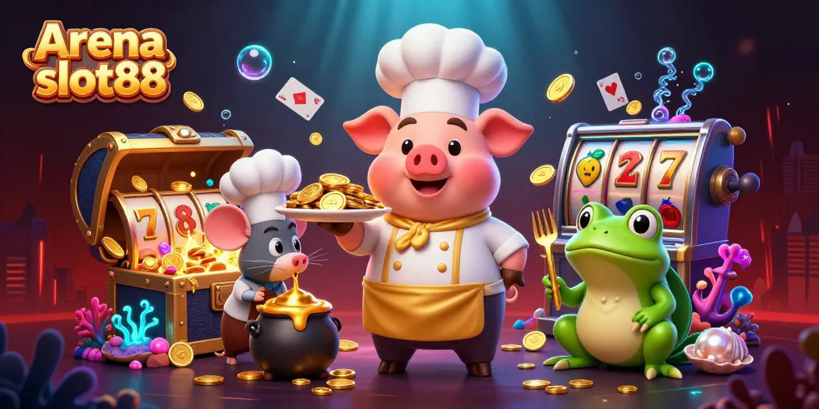 Memenangkan hadiah seru di Arena slot88 dengan karakter menarik dan simbol judi yang mengesankan.