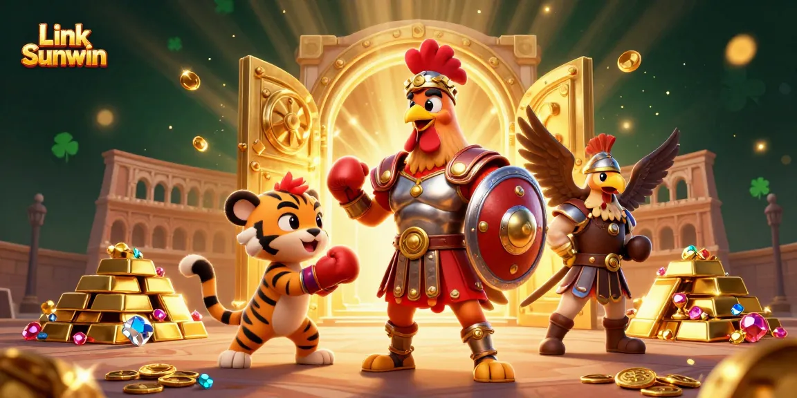 Engage with Link Sunwin's dynamic casino experience featuring exciting treasures and vibrant characters.