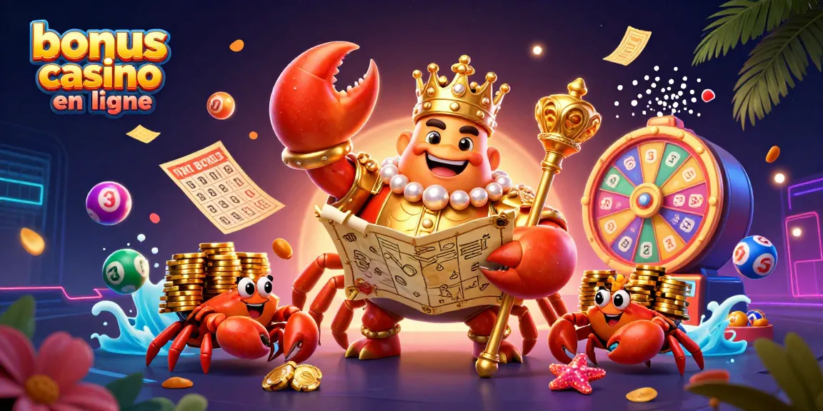 Gagnez avec le bonus casino en ligne dans une illustration dynamique et colorée.
