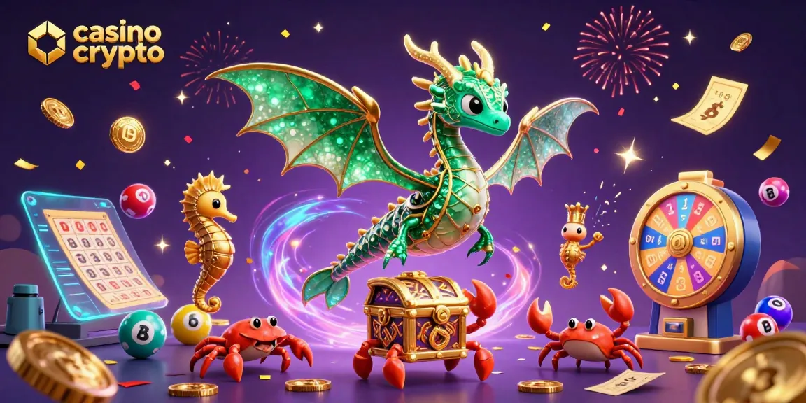Giocare nei casino crypto con monete Bitcoin ed Ethereum, tra draghi e tesori, in un ambiente vibrante.