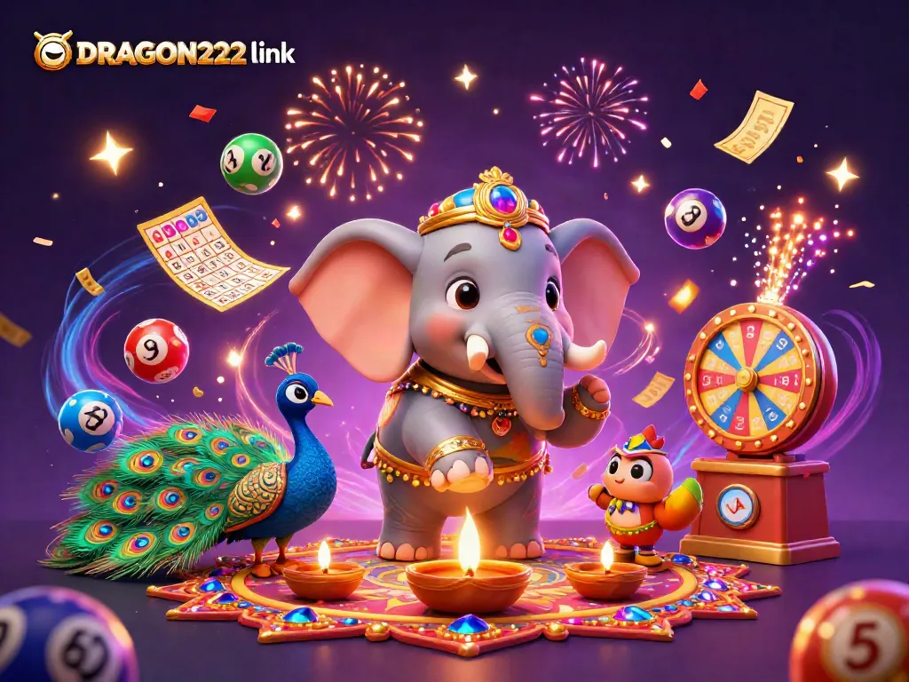 Experience thrilling gaming vibes with the DRAGON222 link, showcasing vibrant characters and dynamic casino elements.