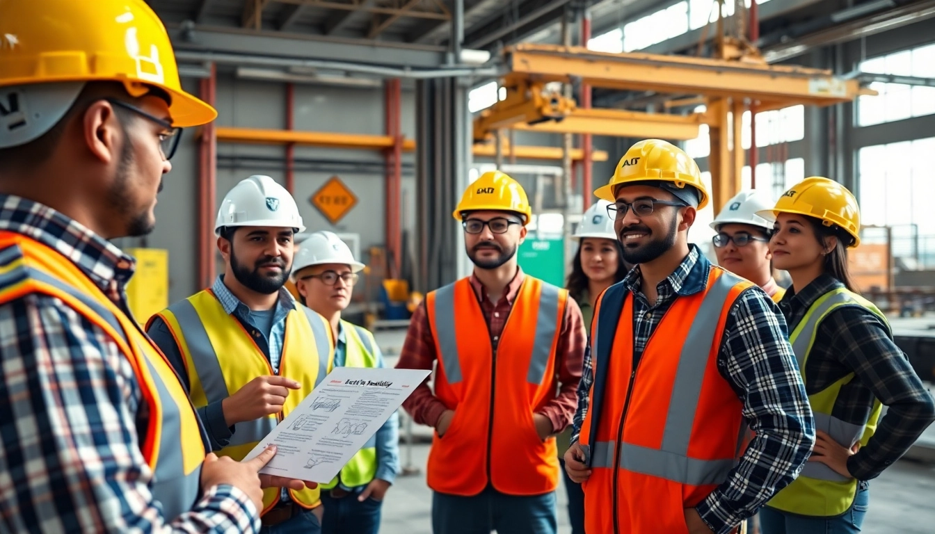 Enhancing construction site safety training through interactive workshops with safety visuals.