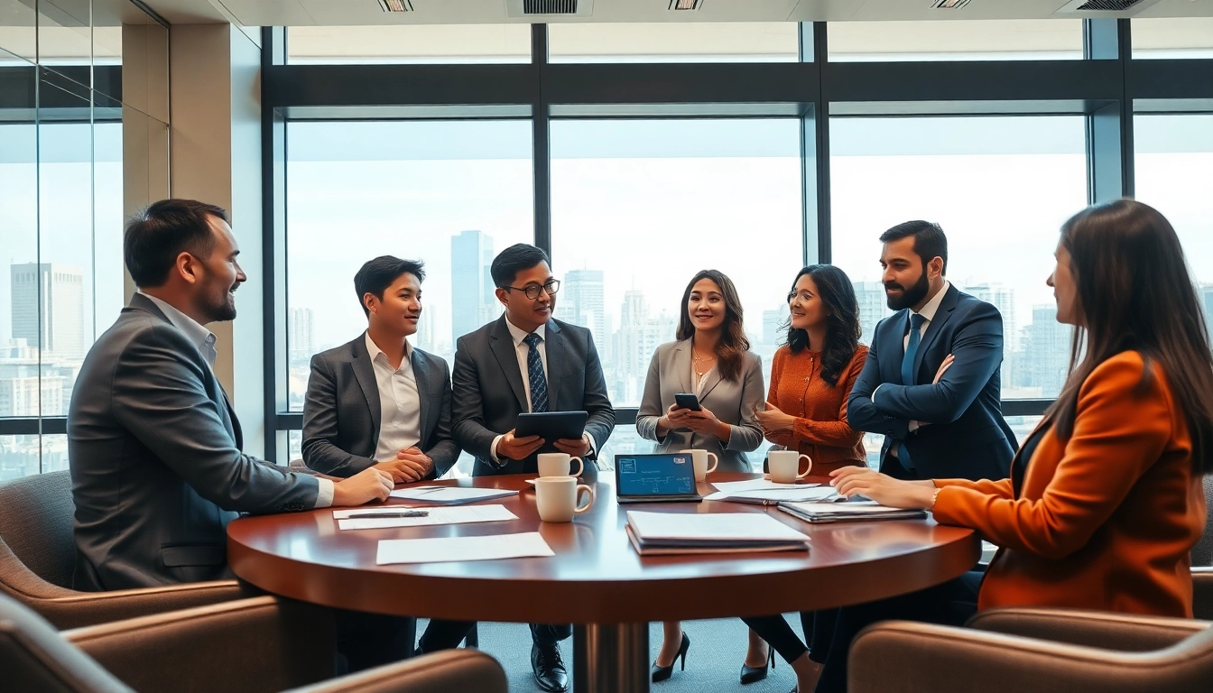 Engaging discussion on Corporate Ethics by diverse business leaders in a modern office setting.