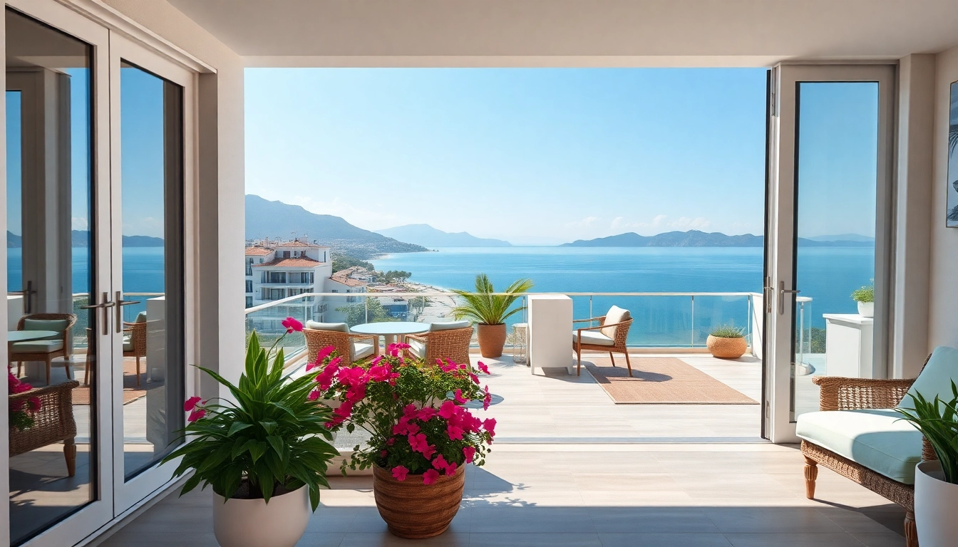 Beautiful apartment for sale in Alanya, Turkey with a Mediterranean view.