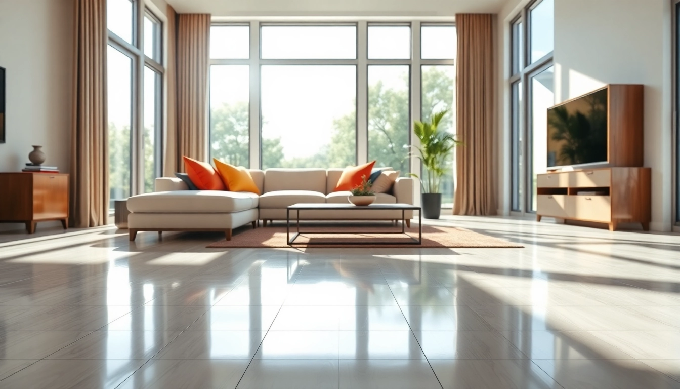 Elegant living room with lvp flooring that enhances the cozy, modern atmosphere.