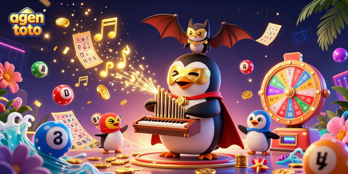 Engage in exciting games with agen toto featuring a vibrant casino scene filled with dynamic lottery elements.