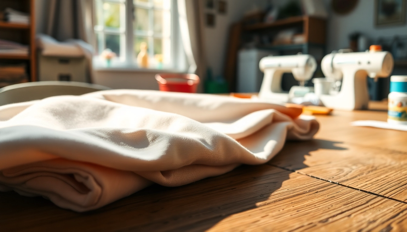 Katoen stof met zachte textuur in pastelkleuren, perfect voor creatieve projecten.