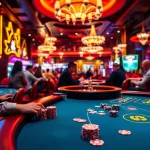 "Experience thrilling gameplay at https://xx88.boats/ with vibrant poker chips and intense players in a lively casino setting."