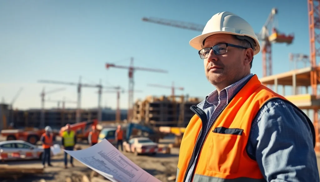 New Jersey Construction Manager monitors project progress on-site, demonstrating leadership and expertise.