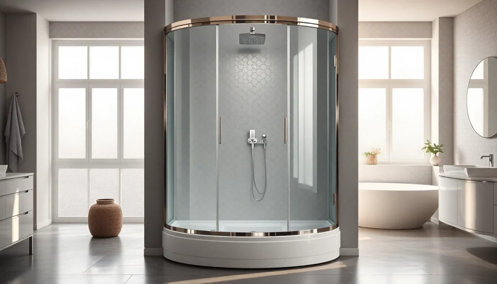 Erleben Sie die stilvolle sonni Duschkabine in einem modernen Badezimmer mit eleganten Details.