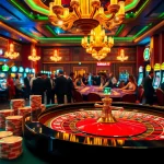 Discover the vibrant casino atmosphere at Trang chủ MM88 with roulette action and high-stacked poker chips.