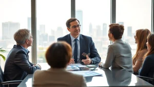 카드 한도 현금화에 대해 상담받는 전문가와 고객들의 미팅 장면