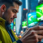Discover the best sports betting sites for Brazil featuring a professional bettor in a vibrant urban setting.