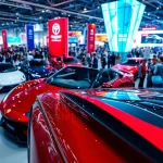 Explore the latest luxury vehicles at the Auto Cars Show, featuring modern designs and vibrant displays.