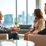 Engaging discussion at an independent wealth management firm San Antonio showcasing financial advisor expertise.