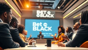 Empowered individuals pitching innovative ideas in the 'Bet on Black' entrepreneurial event.
