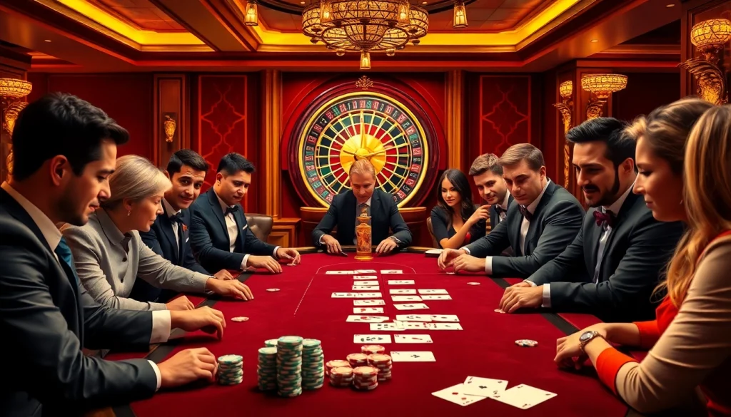 Experience the thrill of high-stakes poker at https://thabet.vegas/ with vibrant players and luxurious decor.