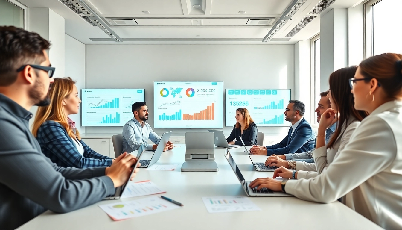 Engaged professionals strategizing about social media growth using a youtube smm panel.