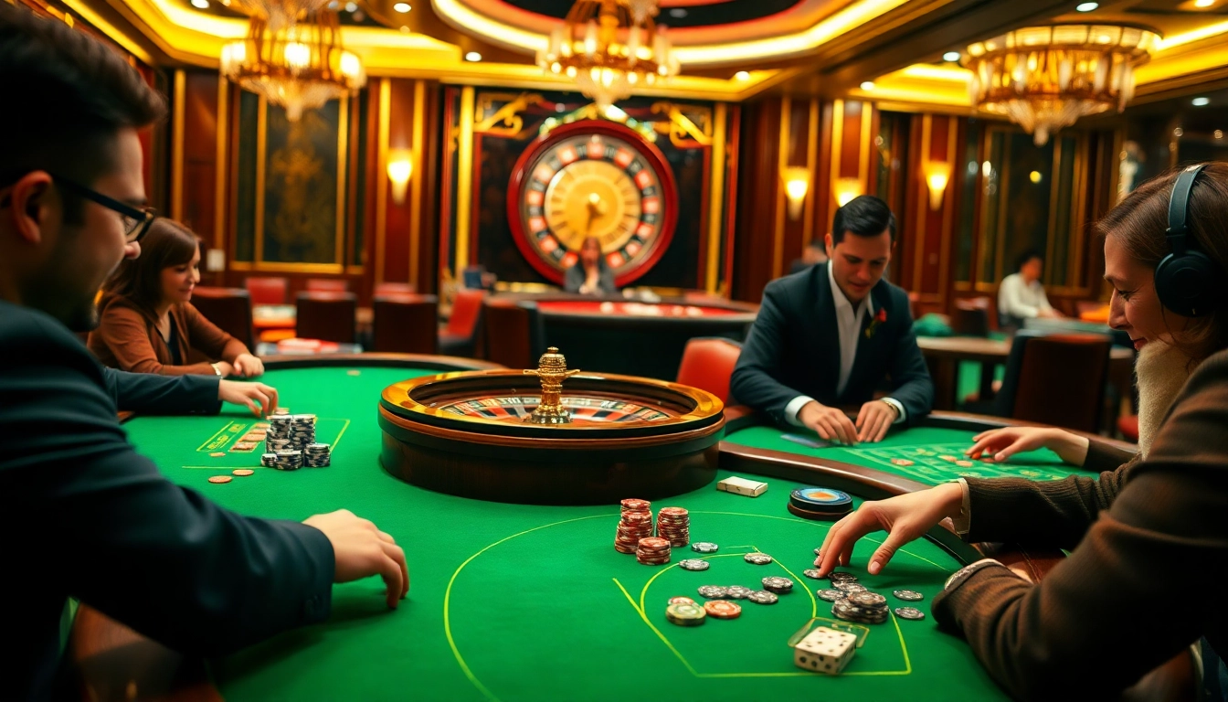 Người chơi đang tận hưởng một ván poker đầy hồi hộp tại casino tik88, thể hiện sự sang trọng và phấn khích.